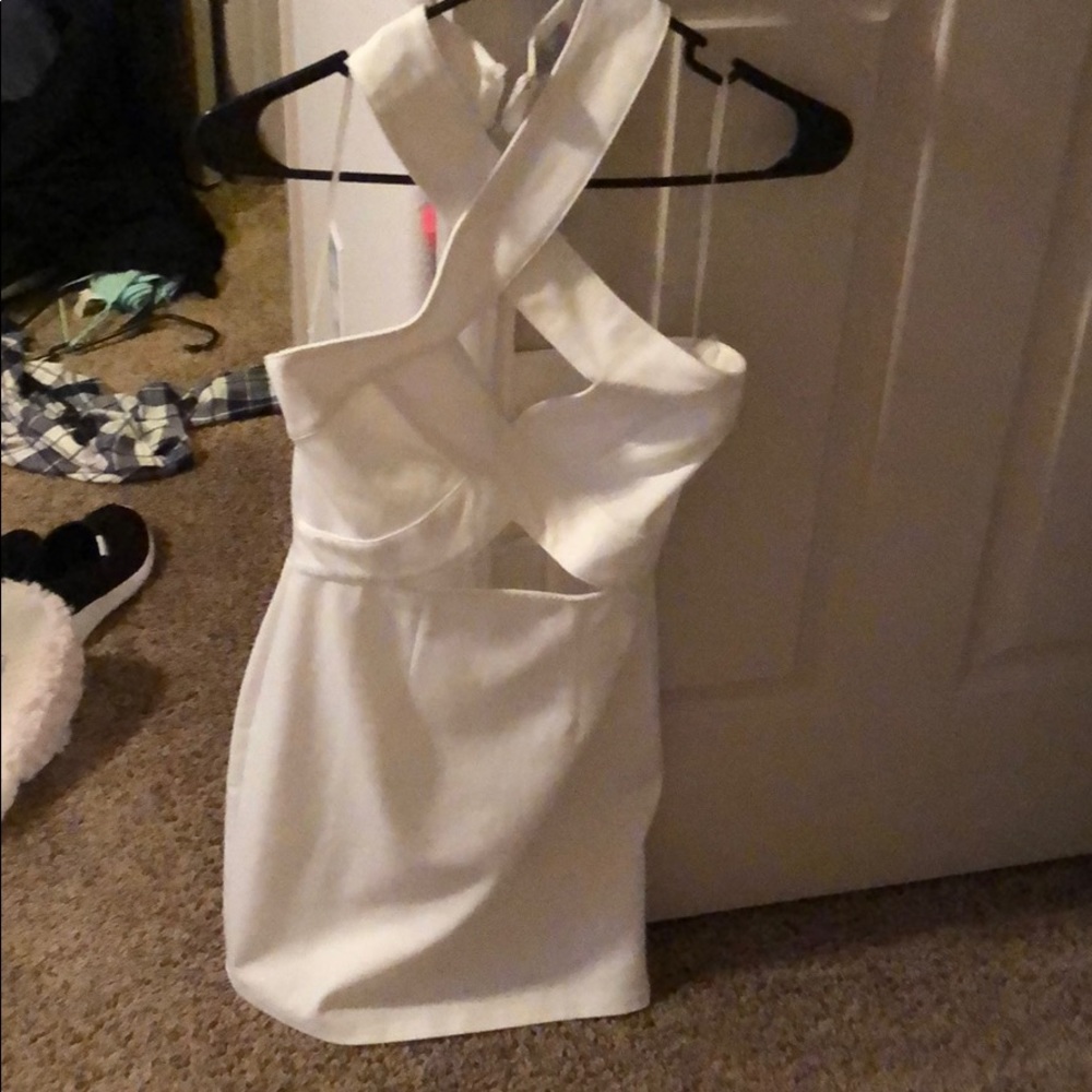 White cute tight dress